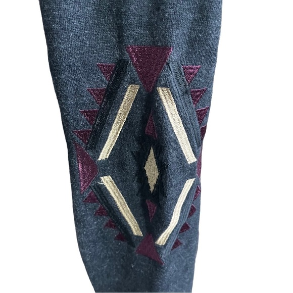 LA Hearts Khaki & Grey Contrast Long Sleeves Aztec Print Safari Jacket Sz Sm EUC - Picture 3 of 14